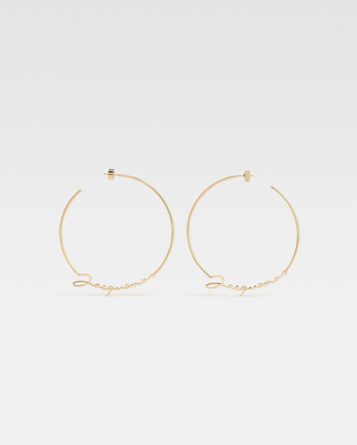Les Creoles Jacquemus/Signature logo hoop earrings
