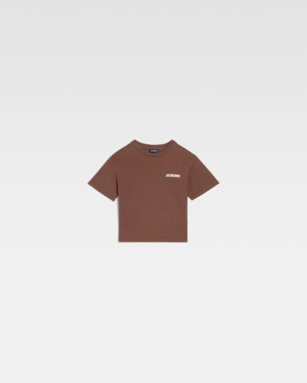 Le t-shirt Jacquemus enfant/ Dark Brown Logo T-shirt